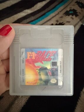 Nintendo Game Boy F-1 Race Cartridge - Translucent Gray Shell with Color Label